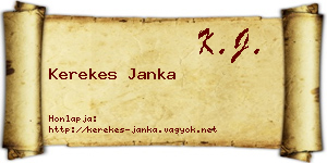 Kerekes Janka névjegykártya